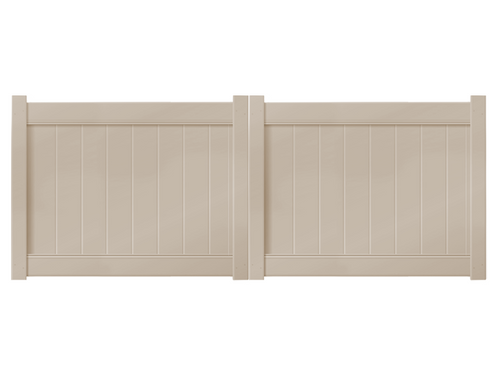 10’ x 4’ Sandstone Double Drive Vinyl Gate