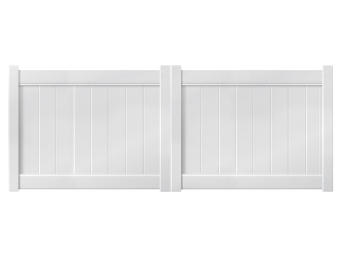 10’ x 4’ White Double Drive Vinyl Gate