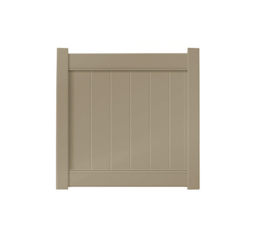 4' x 4' Khaki Single Swing Vinyl Gate