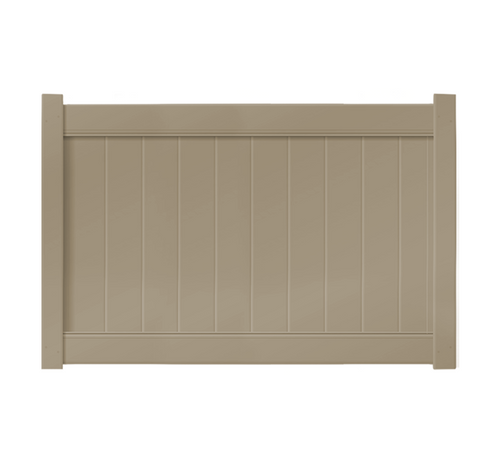 6' x 4' Khaki Single Swing Vinyl Gate