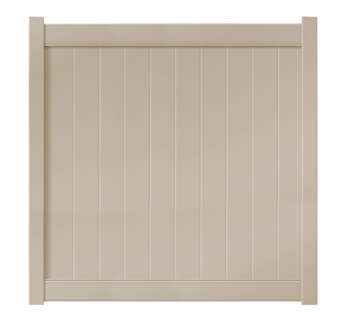 6’ x 6’ Sandstone Single Swing Vinyl Gate