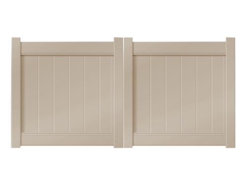 8’ x 4’ Sandstone Double Drive Vinyl Gate