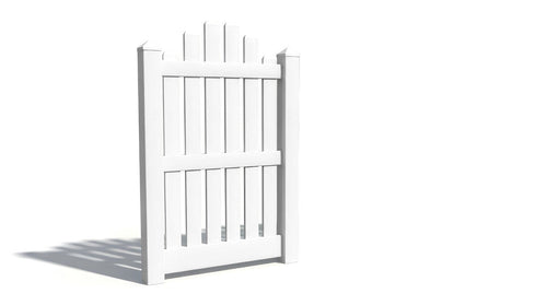 5' Tall x 3' Wide Single Swing Vinyl Gate For Vinyl Fences (AFC-004) - White