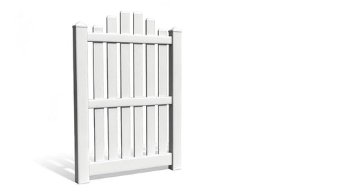 6' Tall x 3' Wide Single Swing Vinyl Gate For Vinyl Fences (AFC-012) - White