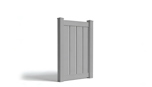 4' Tall x 3' Wide Single Swing Vinyl Gate For Vinyl Fences (AFC-0304) - Light Gray