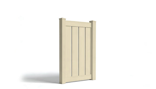 4' Tall x 3' Wide Single Swing Vinyl Gate For Vinyl Fences (AFC-0304) - Tan