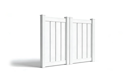 4' Tall x 6' Wide Double Drive Swing Vinyl Gate For Vinyl Fences (AFC-0304) - White