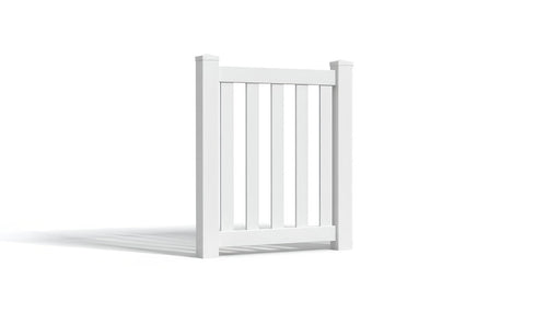 4' Tall x 3' Wide Single Swing Vinyl Gate For Vinyl Fences (AFC-17) - White