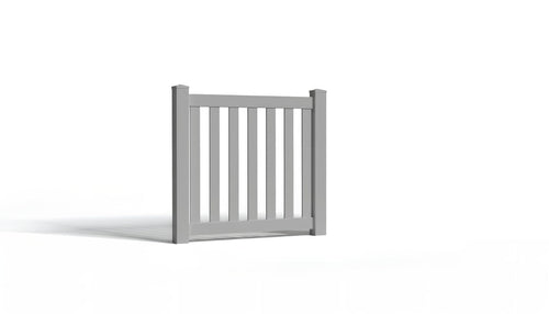 3' Tall x 4' Wide Single Swing Vinyl Gate For Vinyl Fences (AFC-16) - Light Gray