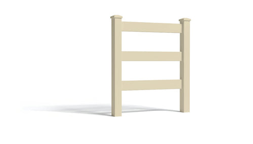 5' Tall x 3' Wide Single Swing Vinyl Gate For Vinyl Fences (AFC-19A) - Tan