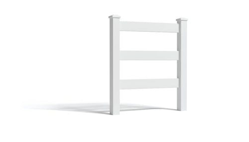 5' Tall x 3' Wide Single Swing Vinyl Gate For Vinyl Fences (AFC-19A) - White