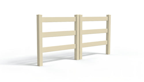 5' Tall x 8' Wide Double Drive Swing Vinyl Gate For Vinyl Fences (AFC-19A) - Tan