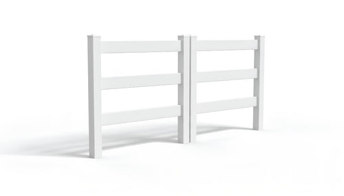 5' Tall x 8' Wide Double Drive Swing Vinyl Gate For Vinyl Fences (AFC-19A) - White