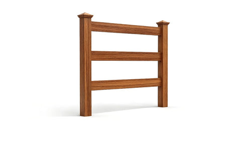 5' Tall x 4' Wide Single Swing Vinyl Gate For Vinyl Fences (AFC-19A) - Mocha Walnut