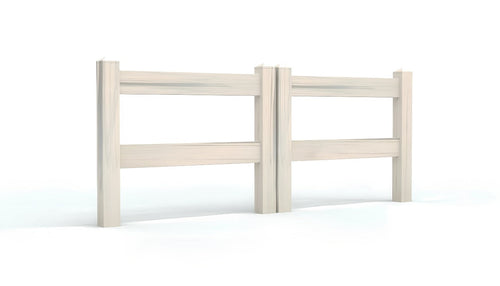 3' Tall x 6' Wide Double Drive Swing Vinyl Gate For Vinyl Fences (AFC-302) - Aspen Latte