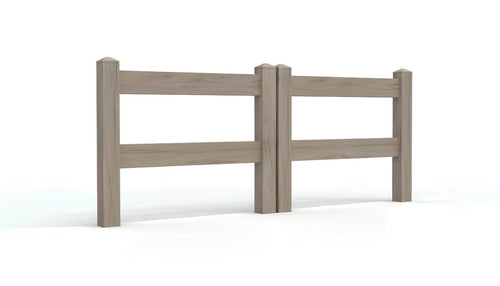 3' Tall x 6' Wide Double Drive Swing Vinyl Gate For Vinyl Fences (AFC-302) - Green Teak