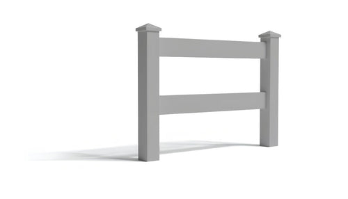 3' Tall x 3' Wide Single Swing Vinyl Gate For Vinyl Fences (AFC-302) - Light Gray