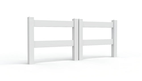 3' Tall x 6' Wide Double Drive Swing Vinyl Gate For Vinyl Fences (AFC-302) - White