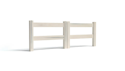 3' Tall x 8' Wide Double Drive Swing Vinyl Gate For Vinyl Fences (AFC-302) - Aspen Latte