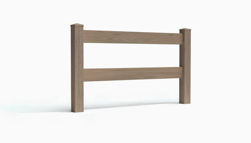 3' Tall x 4' Wide Single Swing Vinyl Gate For Vinyl Fences (AFC-302) - Green Teak