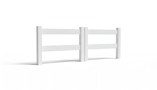 3' Tall x 8' Wide Double Drive Swing Vinyl Gate For Vinyl Fences (AFC-302) - White