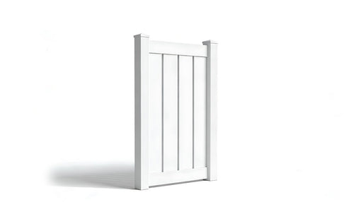 5' Tall x 3' Wide Single Swing Vinyl Gate For Vinyl Fences (AFC-C32) - White