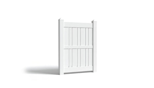 6' Tall x 3' Wide Single Swing Vinyl Gate For Vinyl Fences (AFS-23) - White