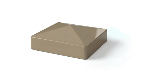 4" External Pyramid Post Cap For Vinyl Fences - BUY PER PIECE (EACH) / Adobe