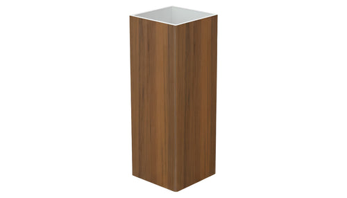 4" x 4" x 72" x .135 Standard Blank Post For Vinyl Fences - BUY PER PIECE (EACH) / Mocha Walnut