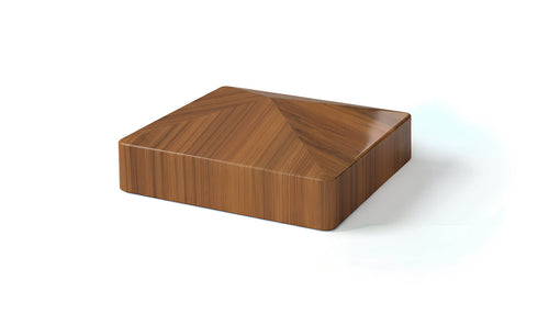 4" External Pyramid Post Cap For Vinyl Fences - BUY PER PIECE (EACH) / Mocha Walnut