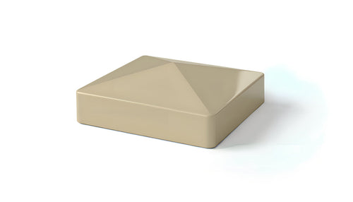 4" External Pyramid Post Cap For Vinyl Fences - BUY PER PIECE (EACH) / Tan