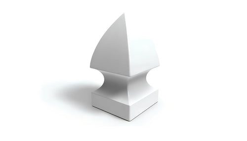 4" Gothic Post Cap For Vinyl Fences - BUY PER PIECE (EACH) / White