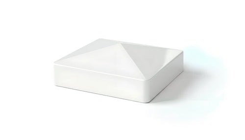 4" External Pyramid Post Cap For Vinyl Fences - BUY PER PIECE (EACH) / White
