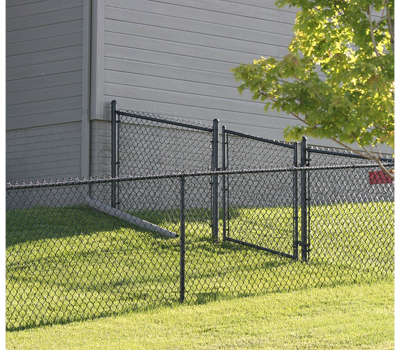 72" Tall - Residential Black Chain Link Single Swing Gate - 36" Wide x 72" Tall