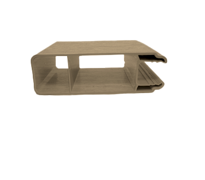 Weathered Cedar Slotted Rail 2" x 6-1/2" x 92"