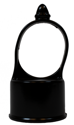 2" x 1-5/8" Black Steel Line Loop Top