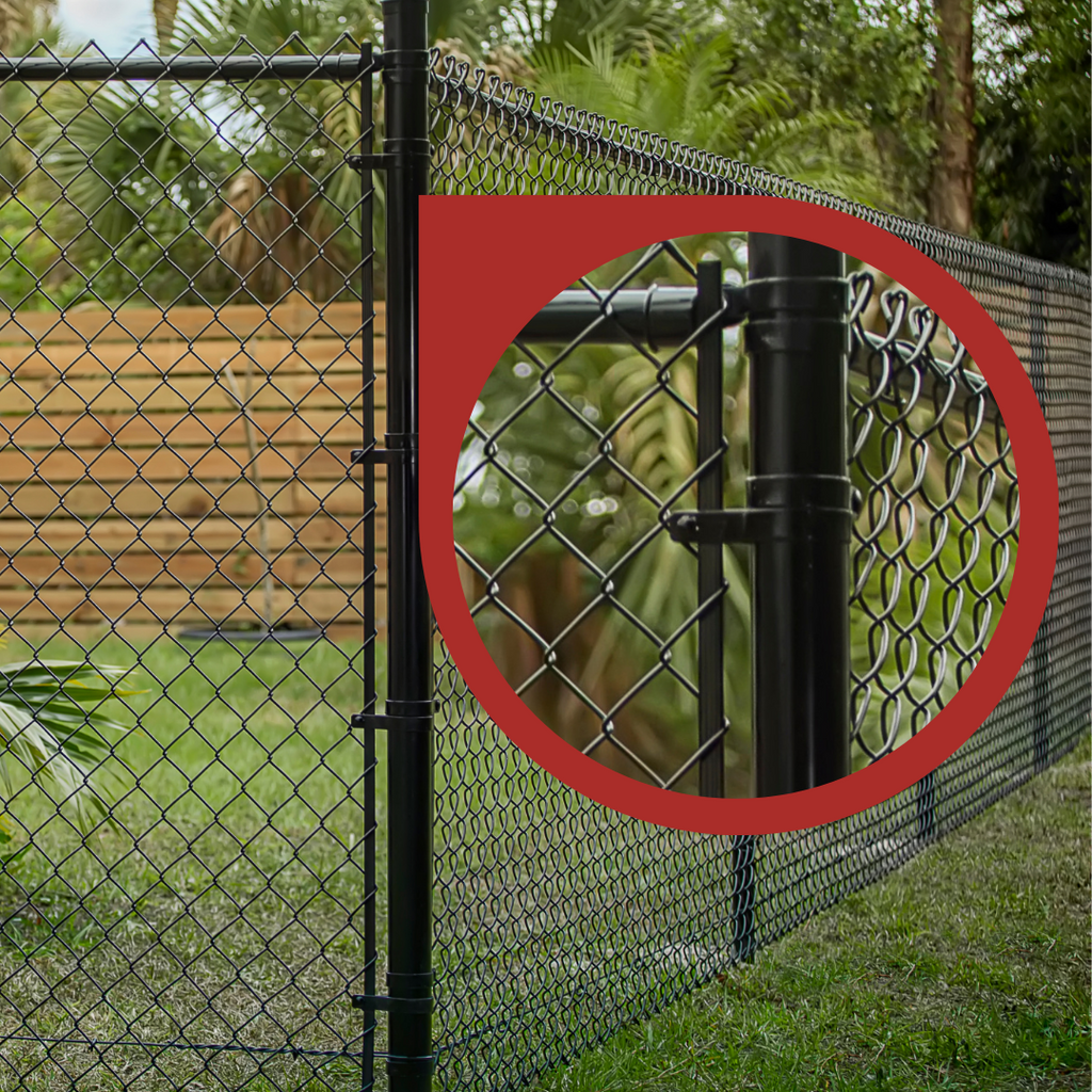 Chain Link Fence Hardware Set Of 12 - 2 3/8 Green Chain Link Fence Tension  Bands And Bolts - Post... Chain-link Fence Parts