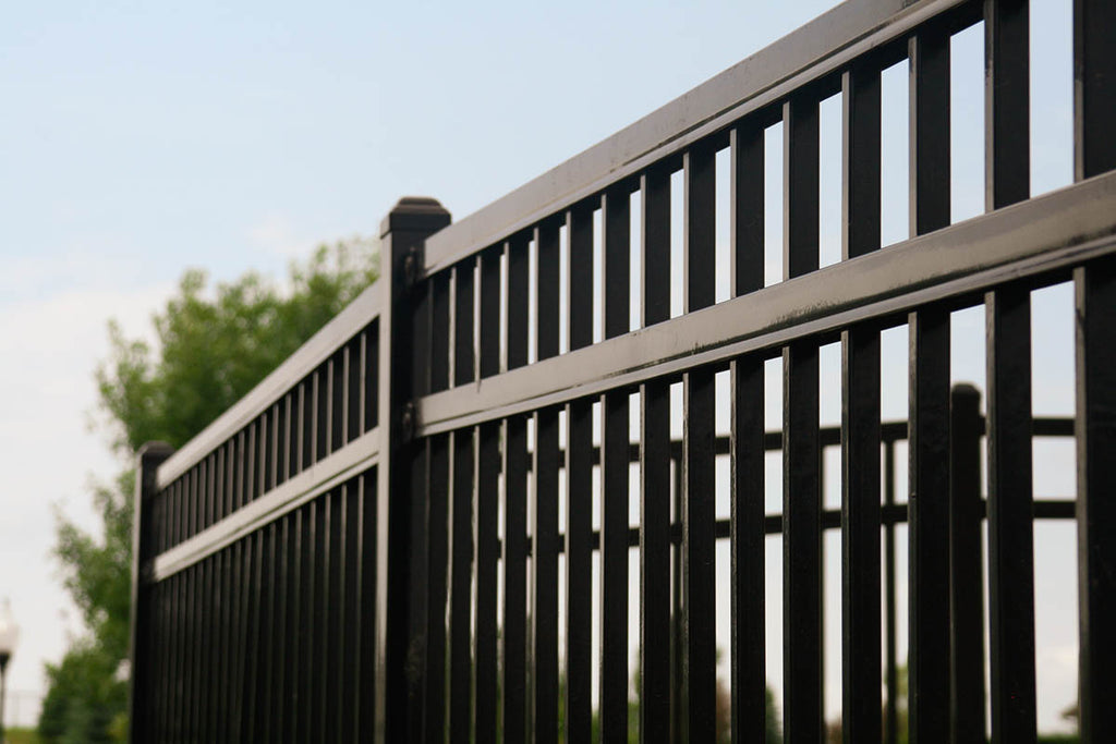 350 Feet Of Fence] 4' Tall Ornamental Steel Flat Top Complete