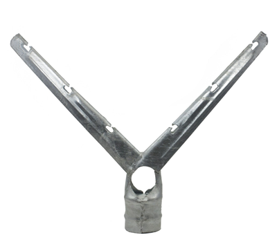 2-1/2" x 1-5/8" Steel 6 Strand Barbed Wire Arm for Chain Link Fences