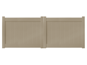 10’ x 4’ Khaki Double Drive Vinyl Gate