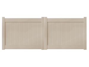 10’ x 4’ Sandstone Double Drive Vinyl Gate