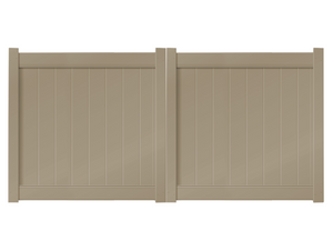 10’ x 5’ Khaki Double Drive Vinyl Gate