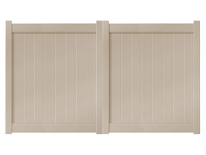 10’ x 6’ Sandstone Double Drive Vinyl Gate