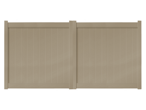 12’ x 6’ Khaki Double Drive Vinyl Gate