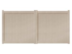 12’ x 6’ Sandstone Double Drive Vinyl Gate