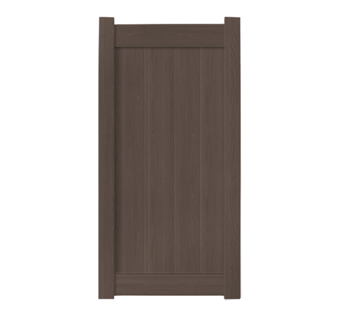 3' x 6' Chestnut Brown Single Swing Vinyl Gate (AFC-025si)