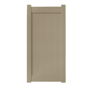 3' x 6' Khaki Single Swing Vinyl Gate