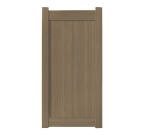 3’ x 6’ Weathered Cedar Single Swing Vinyl Gate