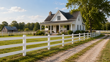 [50 Feet of Fence] 5' tall 3-Rail Ranch Rail AFC-19A Vinyl Complete Fence Package