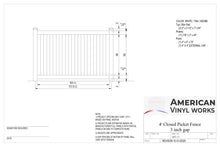 [300 Feet of Fence] 4' Tall Closed Picket AFC-17 Vinyl Complete Fence Package